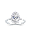 Everlasting 1.58ct TW Pear Lab-Grown Diamond Vintage Halo Engagement Ring in 18ct White Gold