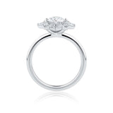 Everlasting 1.73ct TW Oval Lab-Grown Diamond Vintage Halo Engagement Ring in 18ct White Gold