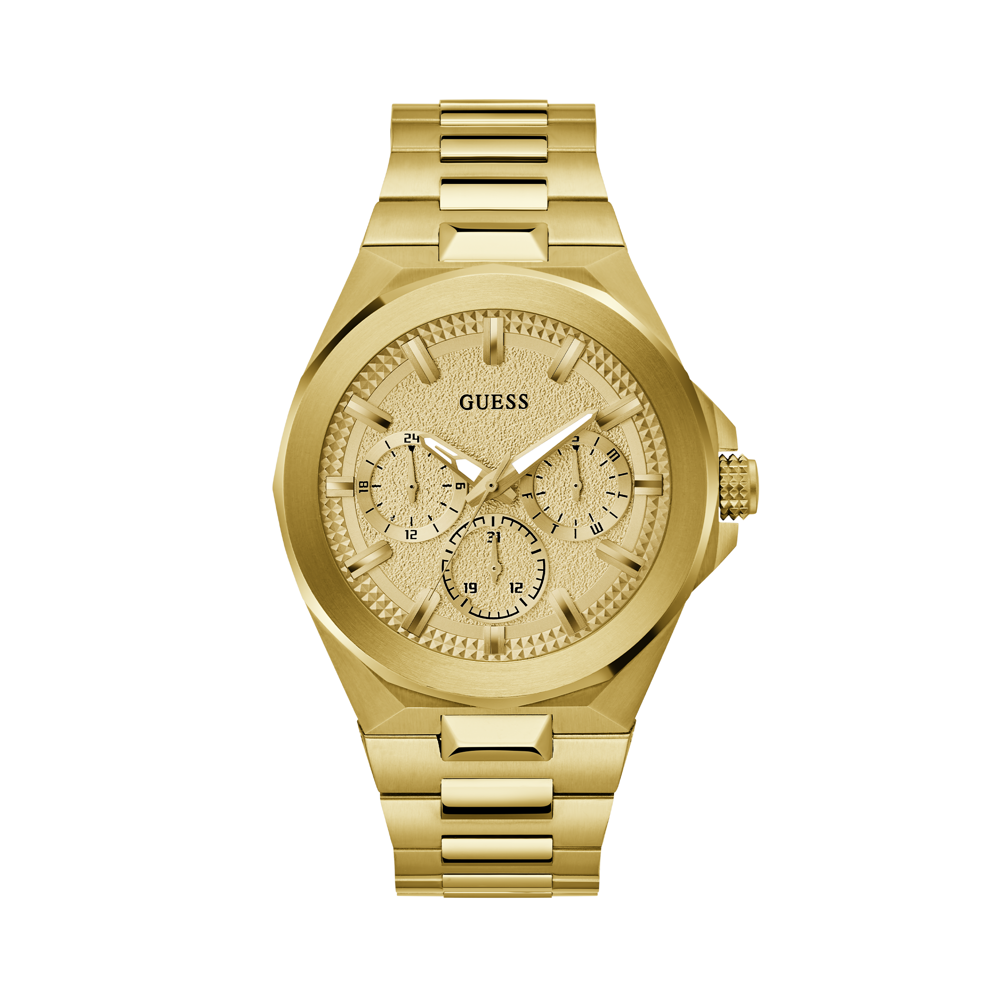 Guess Men's 46mm Gold PVD Quartz Watch GW0798G2