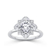 Everlasting 1.73ct TW Round Brilliant Lab-Grown Diamond Vintage Halo Engagement Ring in 18ct White Gold