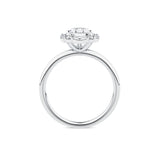Everlasting 1.58ct TW Pear Lab-Grown Diamond Vintage Halo Engagement Ring in 18ct White Gold