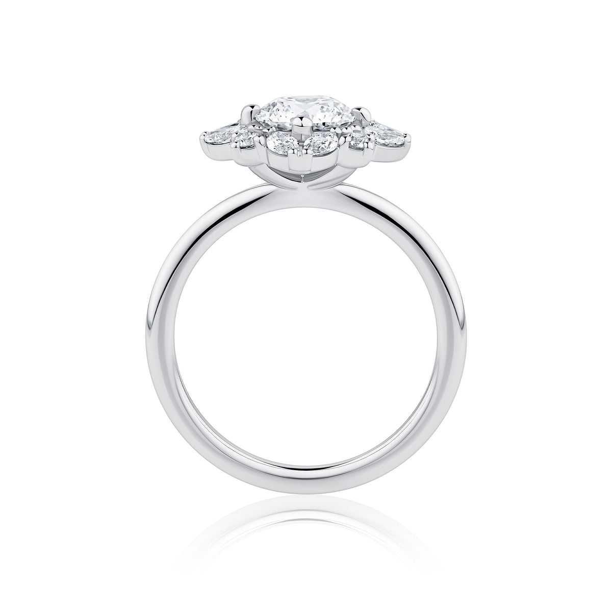 Everlasting 1.73ct TW Round Brilliant Lab-Grown Diamond Vintage Halo Engagement Ring in 18ct White Gold