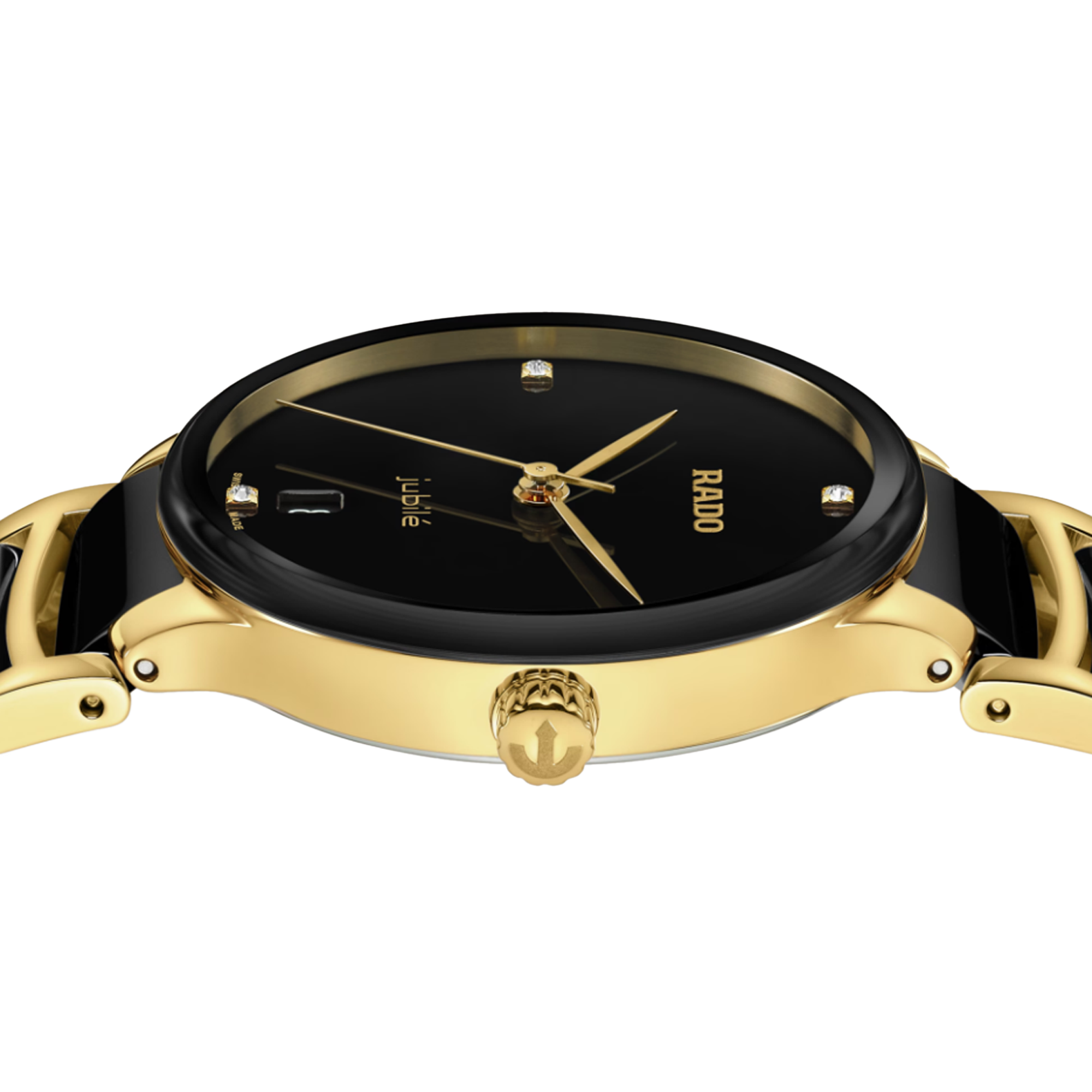 Rado Centrix Women's 35mm Ceramic & Yellow PVD Quartz Watch R30 039 712