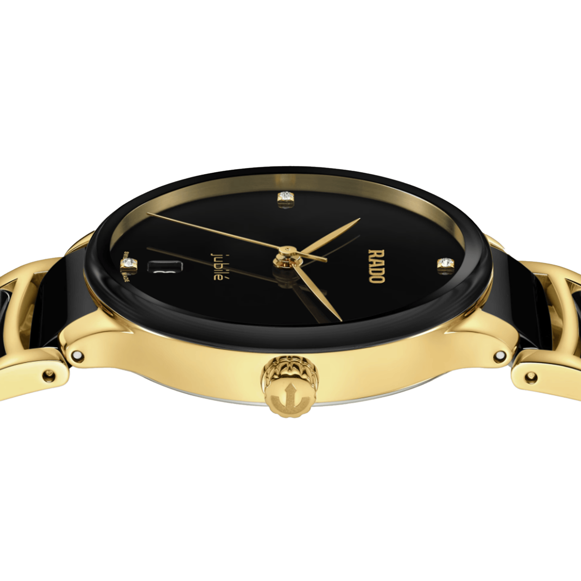 Rado Centrix Women's 35mm Ceramic & Yellow PVD Quartz Watch R30 039 712