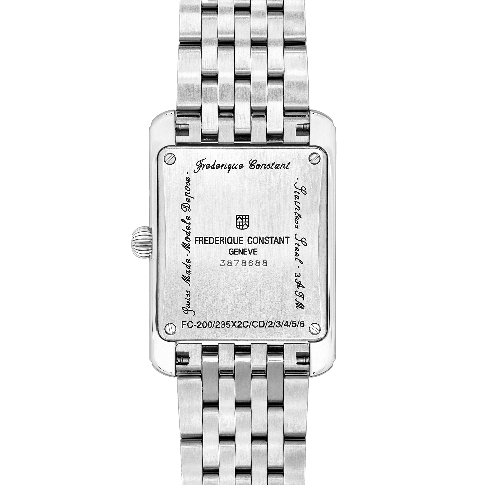 Frederique Constant Carree 25 x 27mm Quartz Stainless Steel Watch FC-235S2C6B