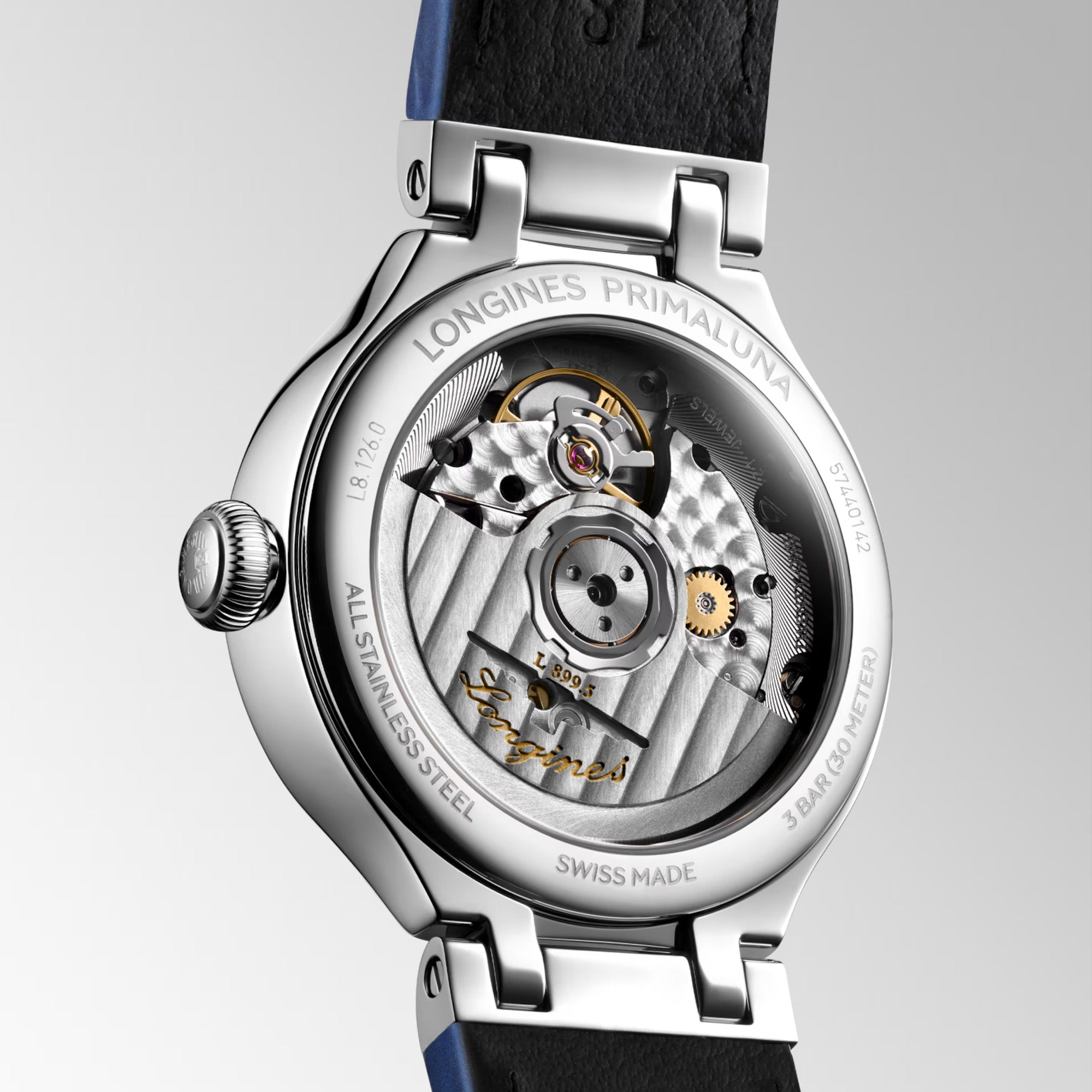 Longines PrimaLuna Automatic Moon Phase Women's 34mm Watch L8.126.0.97.2