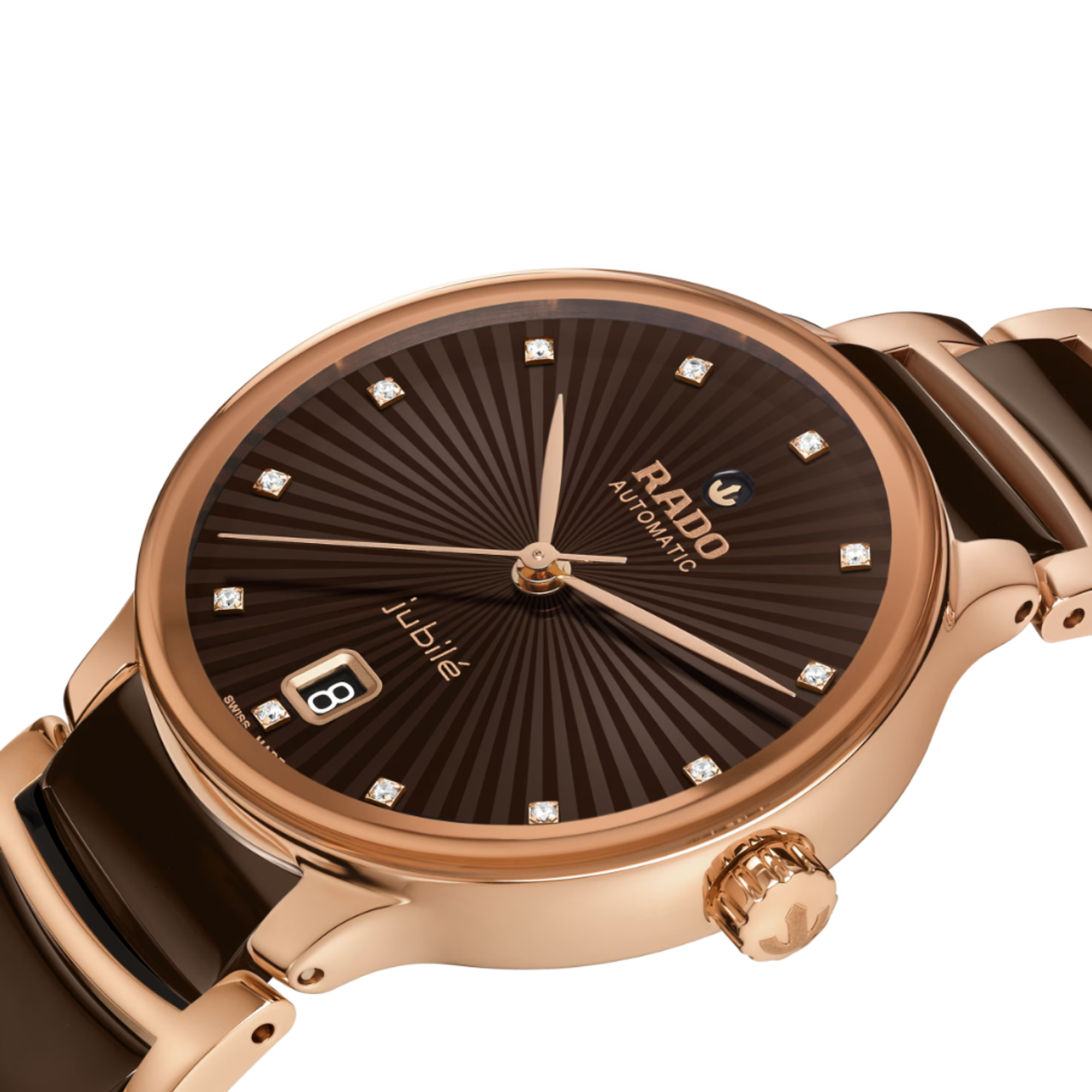 Rado Centrix Women's 35mm Automatic Ceramic & Rose PVD Watch R30 037 732