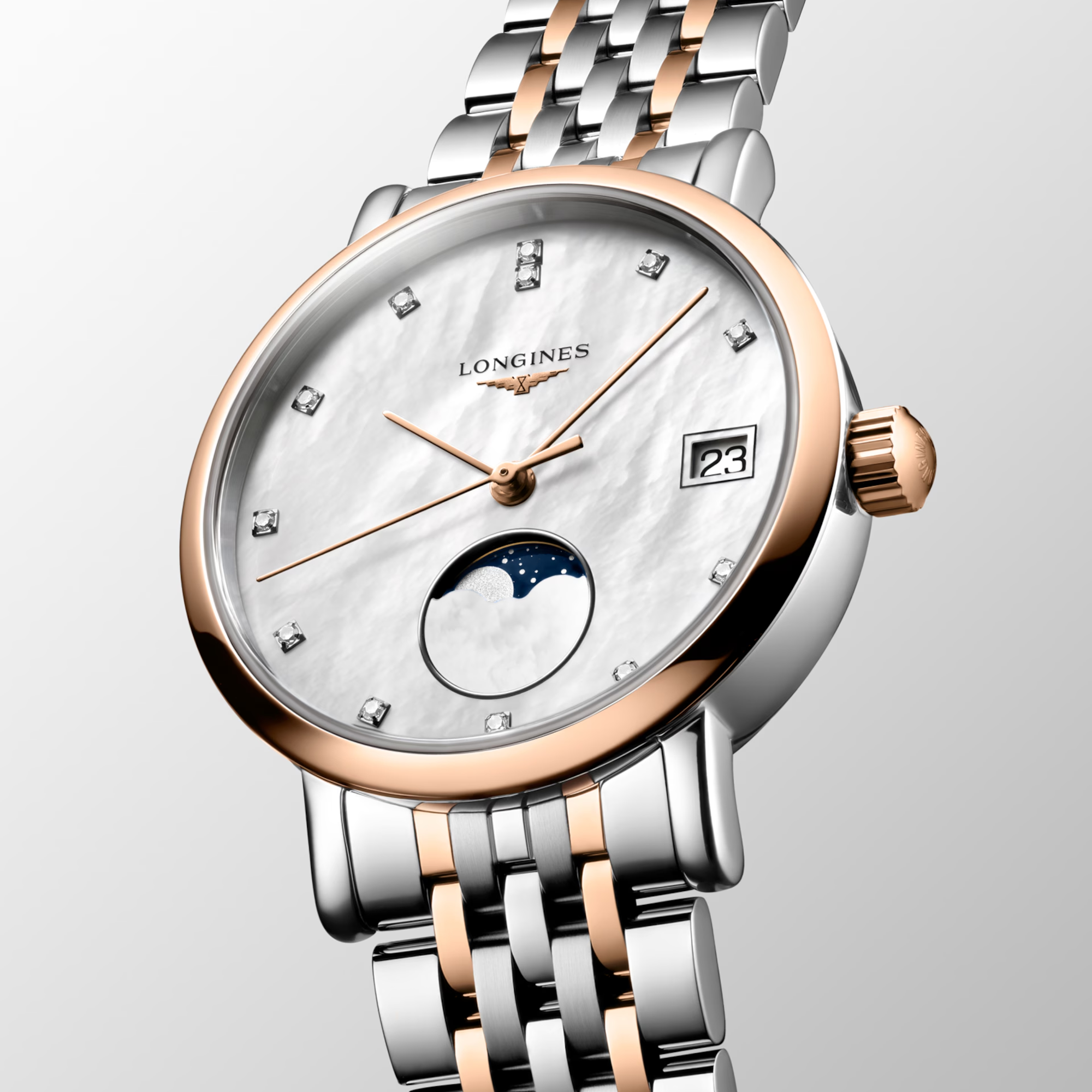 Longines Elegant Women's 30mm Quartz Moonphase Watch L4.330.5.87.7