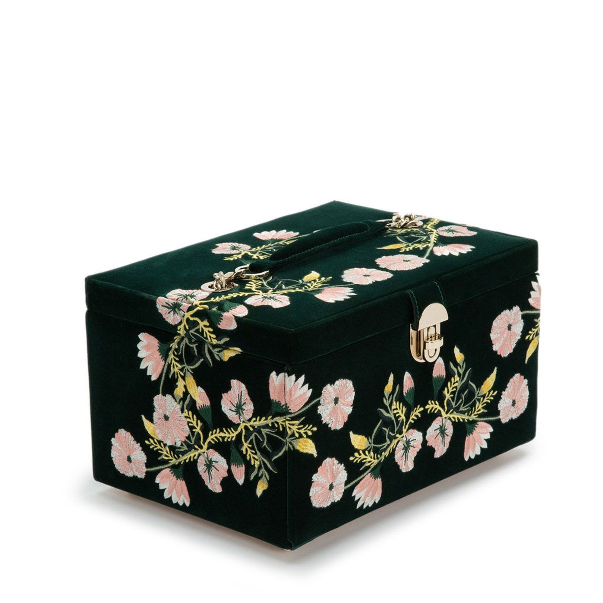 Wolf Zoe Medium Jewellery Box Forest Green 393112