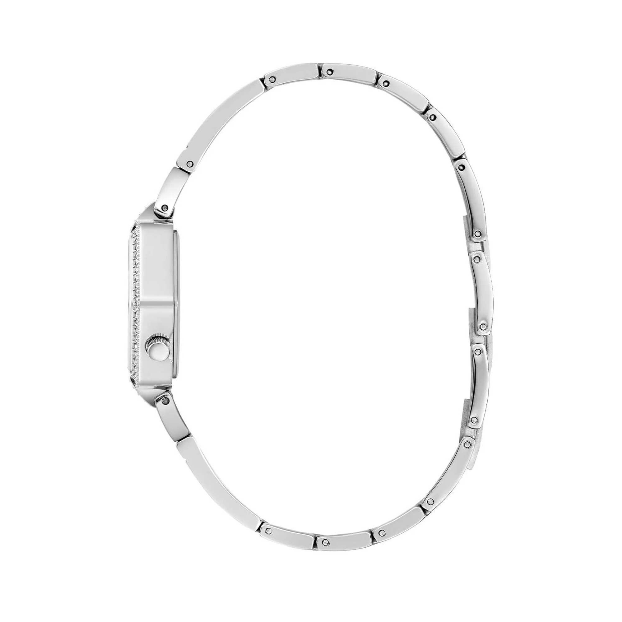 Guess Women's 28mm Silver Audrey Glitz Hexagonal Quartz Watch GW0680L1