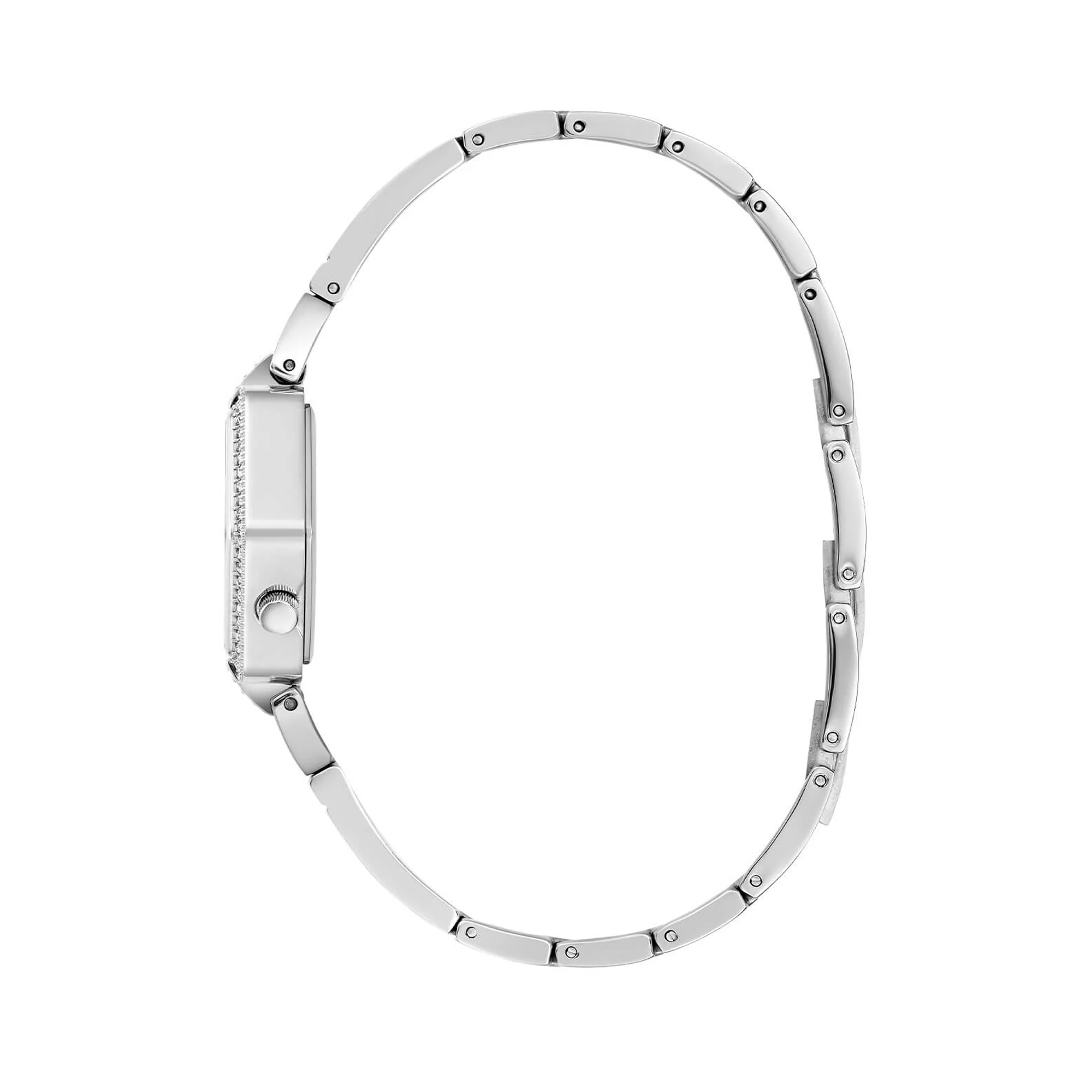 Guess Women's 28mm Silver Audrey Glitz Hexagonal Quartz Watch GW0680L1