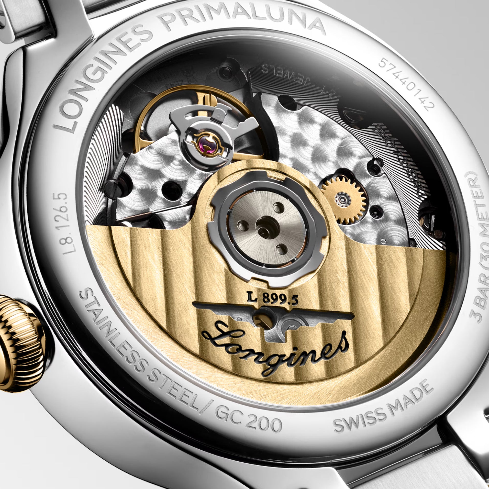 Longines PrimaLuna Automatic Moon Phase Women's 34mm Watch L8.126.5.79.7