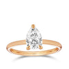 1.00ct Diamond Pear Cut Solitaire Engagement Ring in 18ct Rose Gold