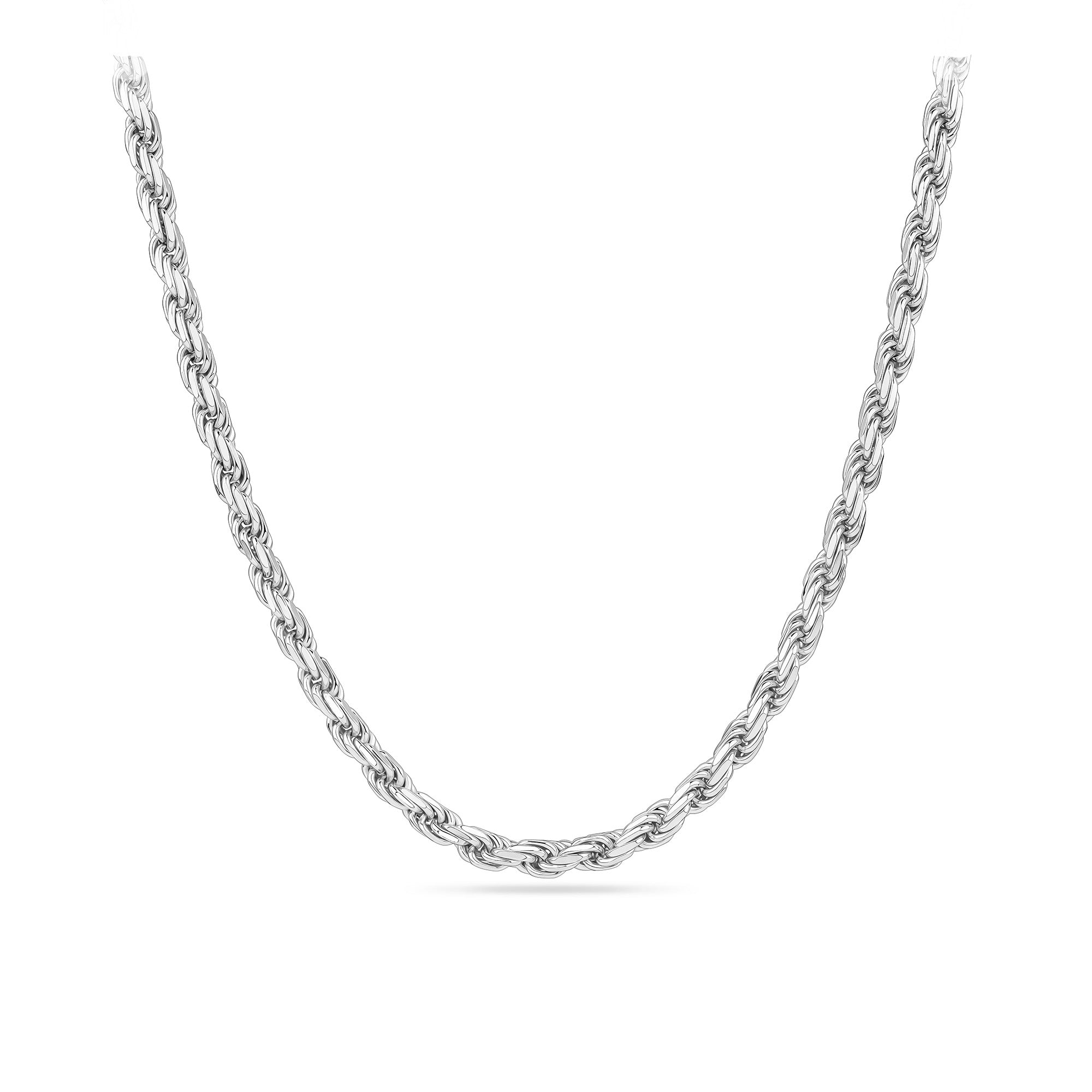 Solid Rope Chain in Sterling Silver