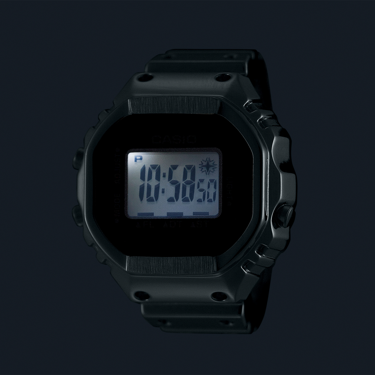 Front-on view of the Casio Ring Watch Digital 25mm Watch CRW001-1D
