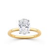 Everlasting 2.00ct TW Oval Lab-Grown Diamond Solitaire Engagement Ring in 18ct Yellow and White Gold