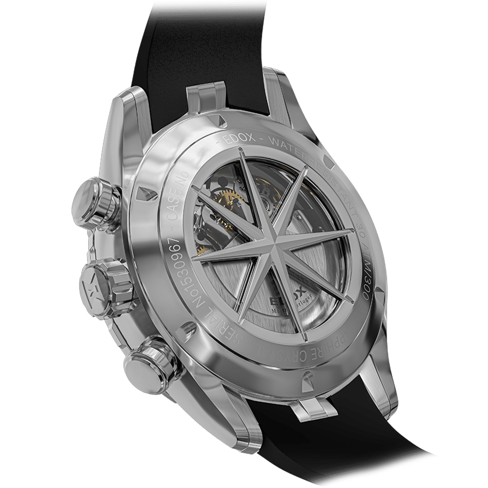 Edox Grand Ocean Automatic Chronograph Men's 43mm Watch 098003CABUIN