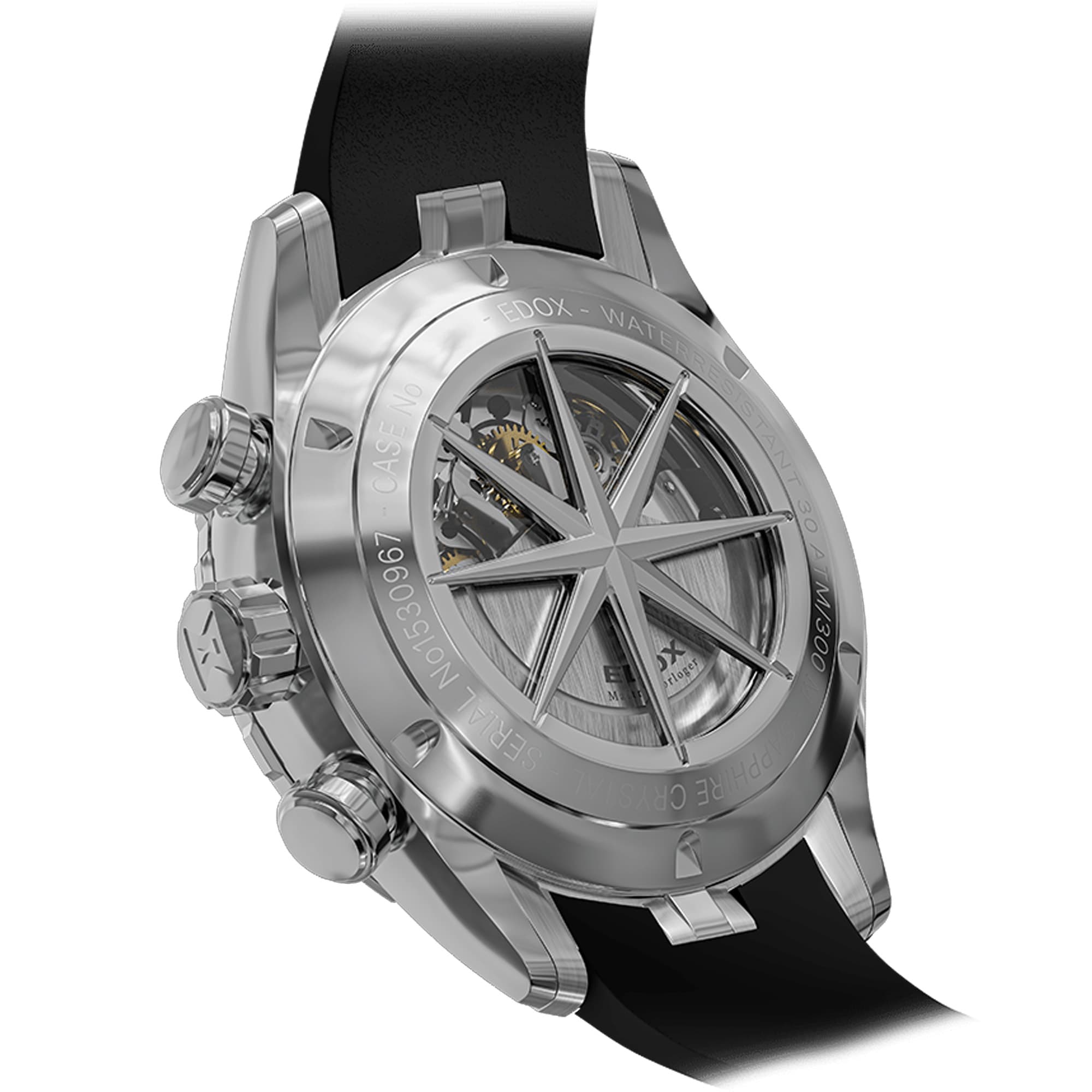 Edox Grand Ocean Automatic Chronograph Men's 43mm Watch 098003CABUIN