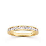 Everlasting 0.50ct TW Lab-Grown Diamond Channel Set Wedding Band in 18ct Yellow Gold
