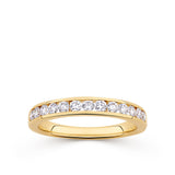 Everlasting 0.50ct TW Lab-Grown Diamond Channel Set Wedding Band in 18ct Yellow Gold