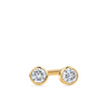 Round Cubic Zirconia Stud Earrings in 9ct Yellow Gold