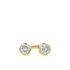 Round Cubic Zirconia Stud Earrings in 9ct Yellow Gold