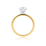 Everlasting 2.00ct TW Oval Lab-Grown Diamond Solitaire Engagement Ring in 18ct Yellow and White Gold