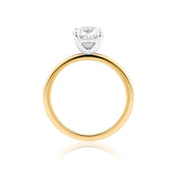 Everlasting 2.00ct TW Oval Lab-Grown Diamond Solitaire Engagement Ring in 18ct Yellow and White Gold