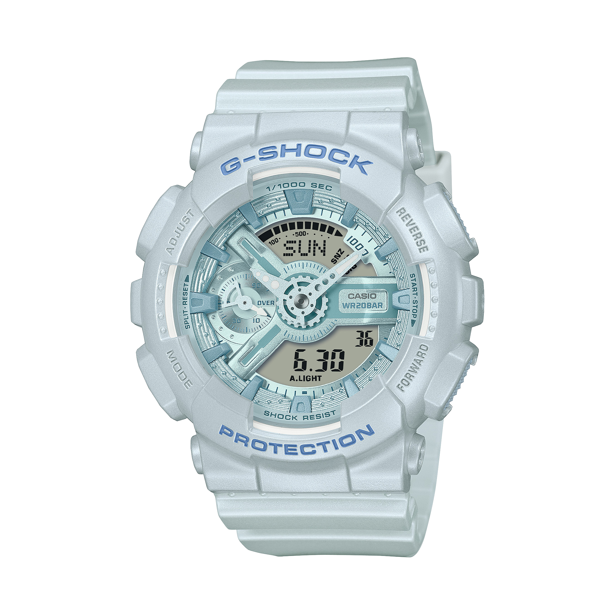 Casio G-SHOCK Resin Analogue Digital Watch GMAS110ST-2