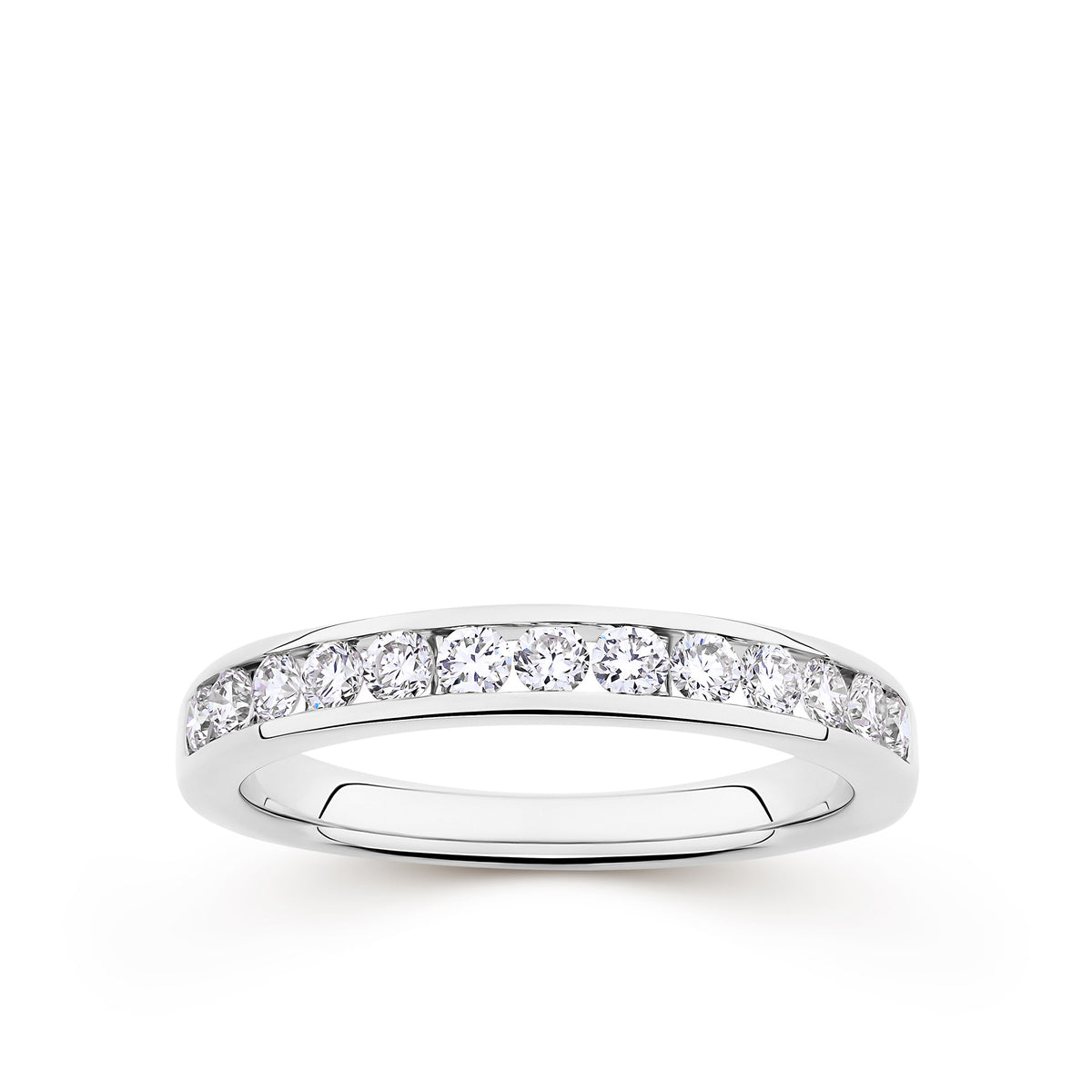 Everlasting 0.50ct TW Lab-Grown Diamond Channel Set Wedding Band in 18ct White Gold