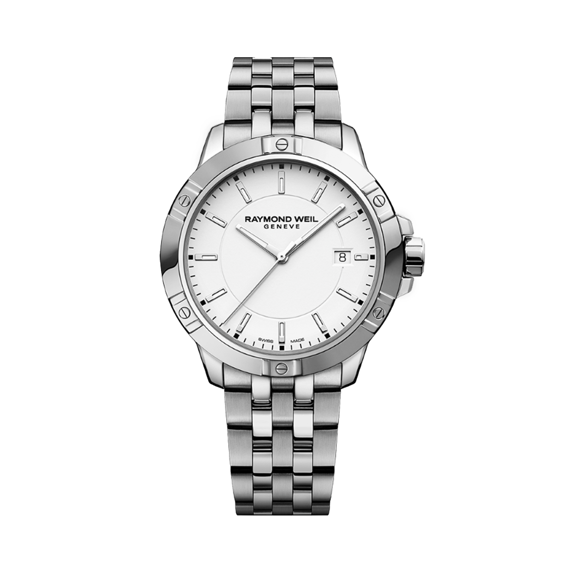 Raymond Weil Tango White Quartz Men's 41mm Watch 8160-ST-30041