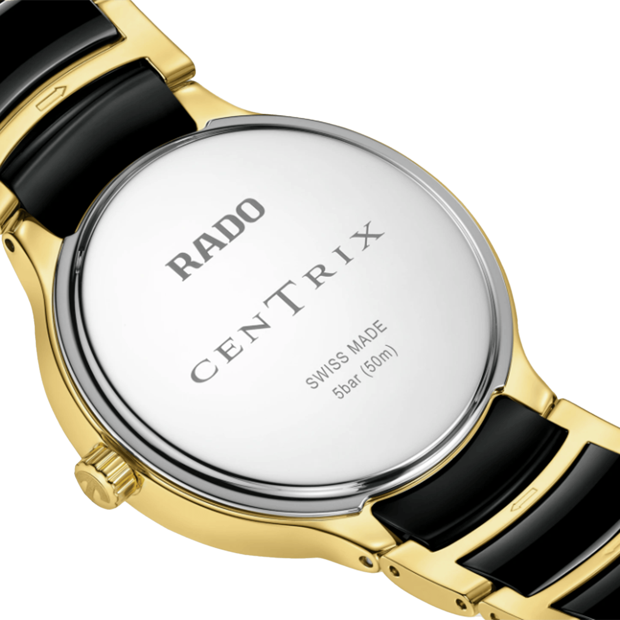 Rado Centrix Women's 35mm Ceramic & Yellow PVD Quartz Watch R30 039 712