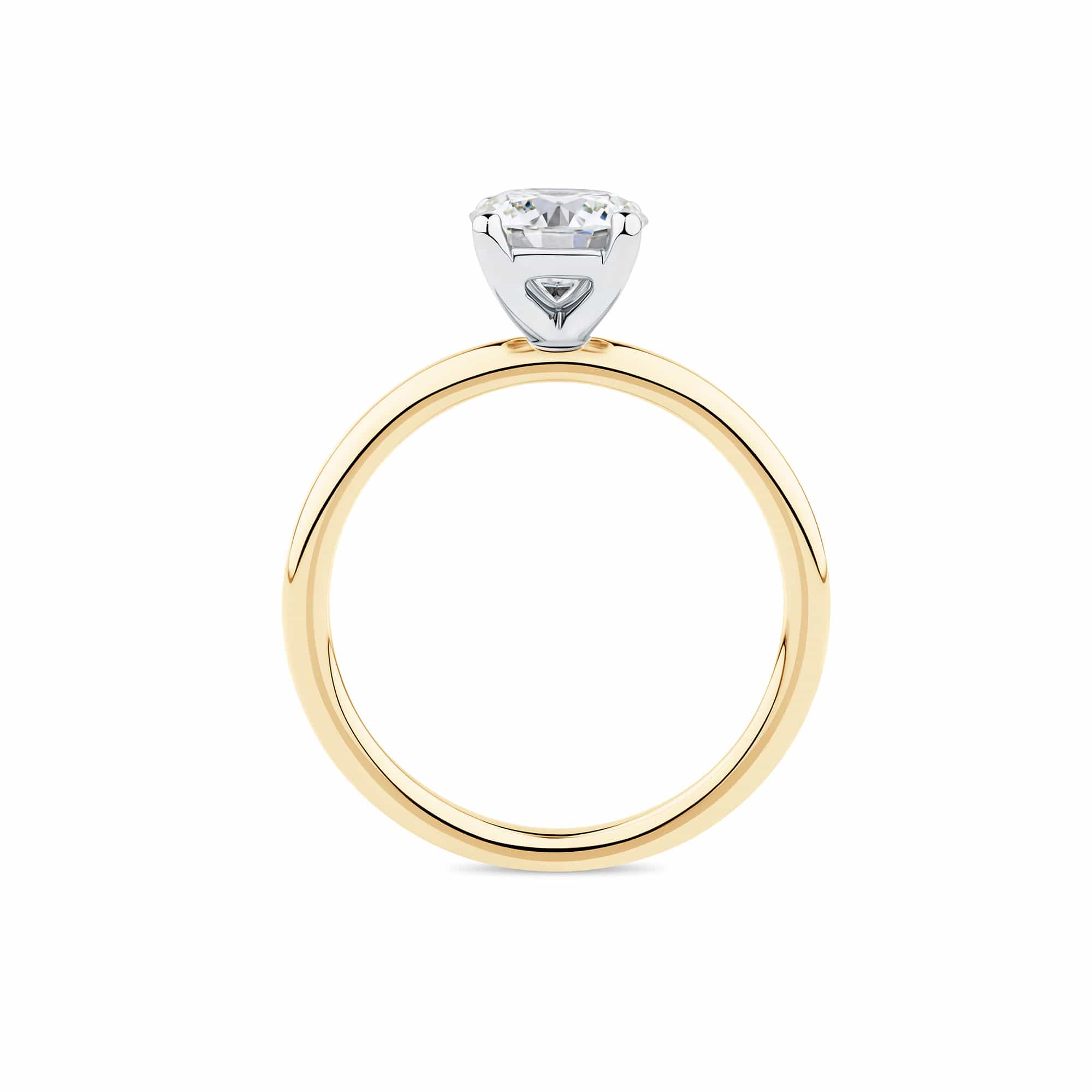 Everlasting 1.25ct TW Round Brilliant Lab-Grown Diamond Solitaire Engagement Ring in 18ct Yellow and White Gold