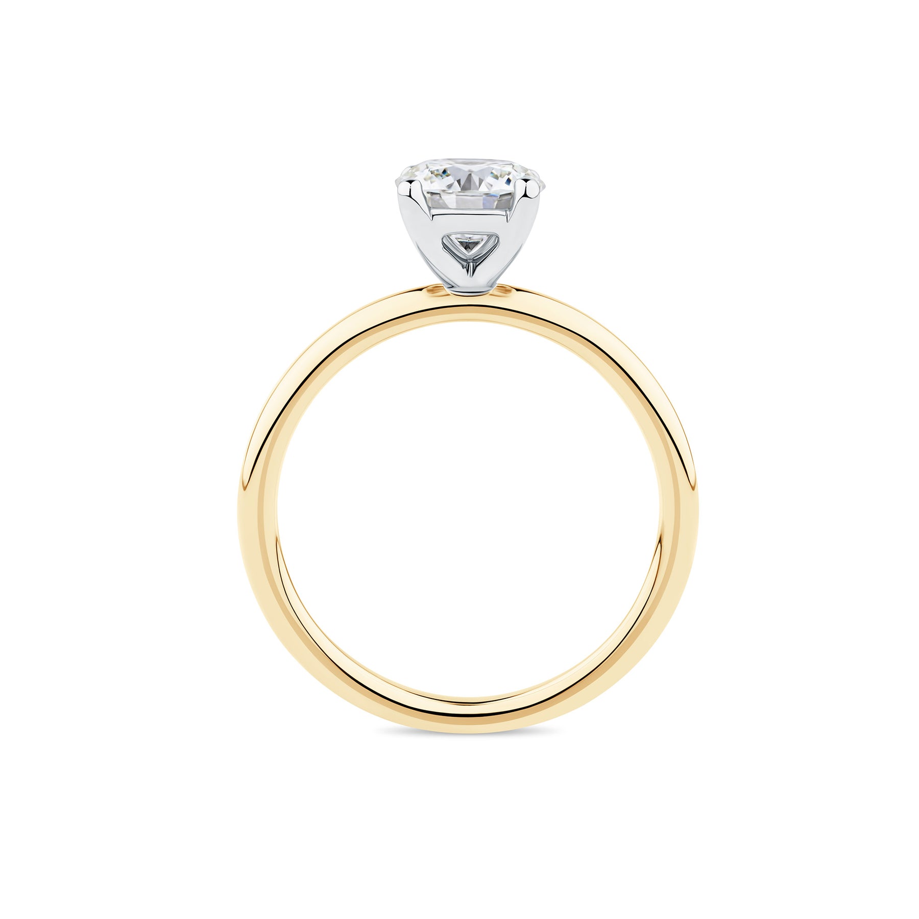 Everlasting 1.25ct TW Round Brilliant Lab-Grown Diamond Solitaire Engagement Ring in 18ct Yellow and White Gold