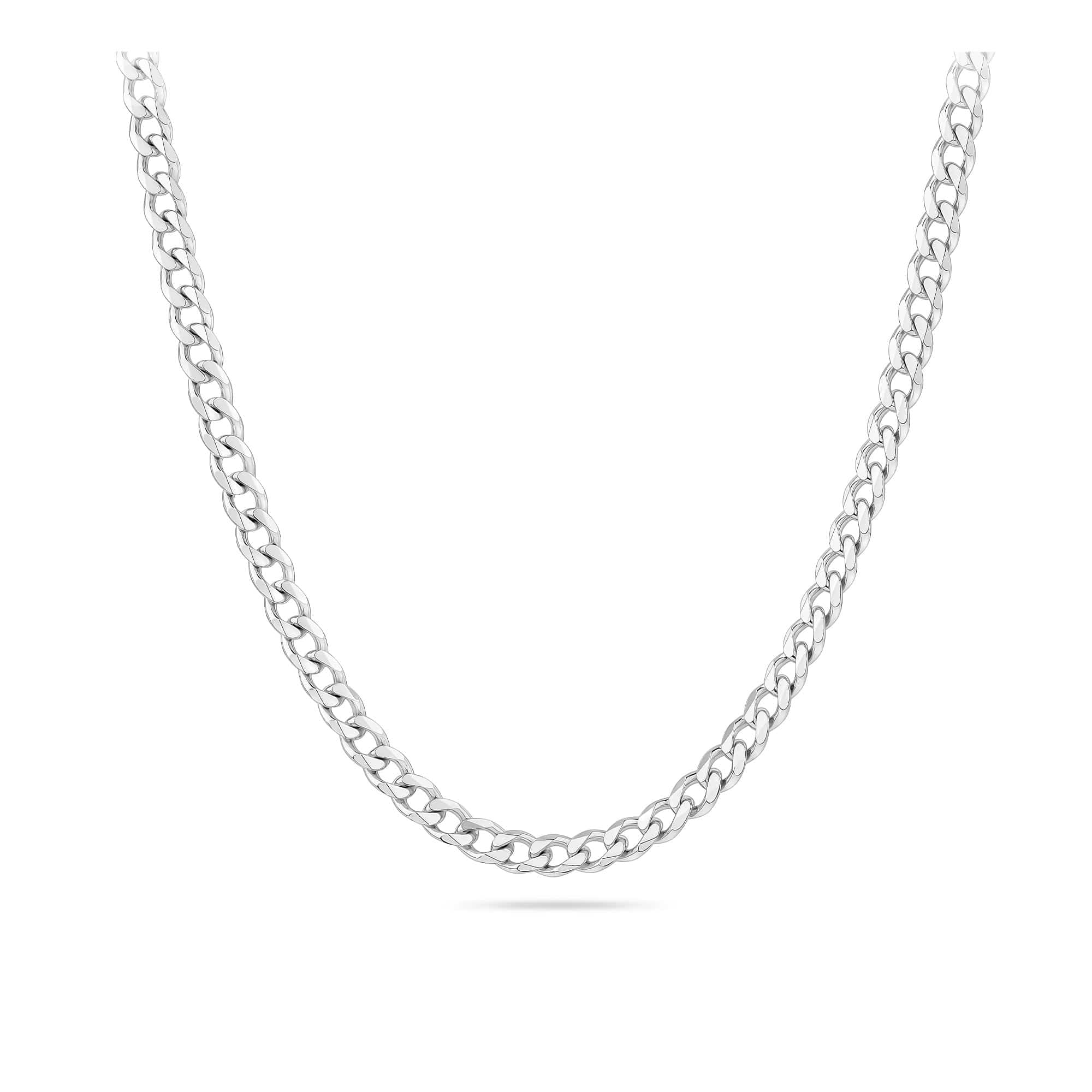60cm Solid Curb Chain in Sterling Silver