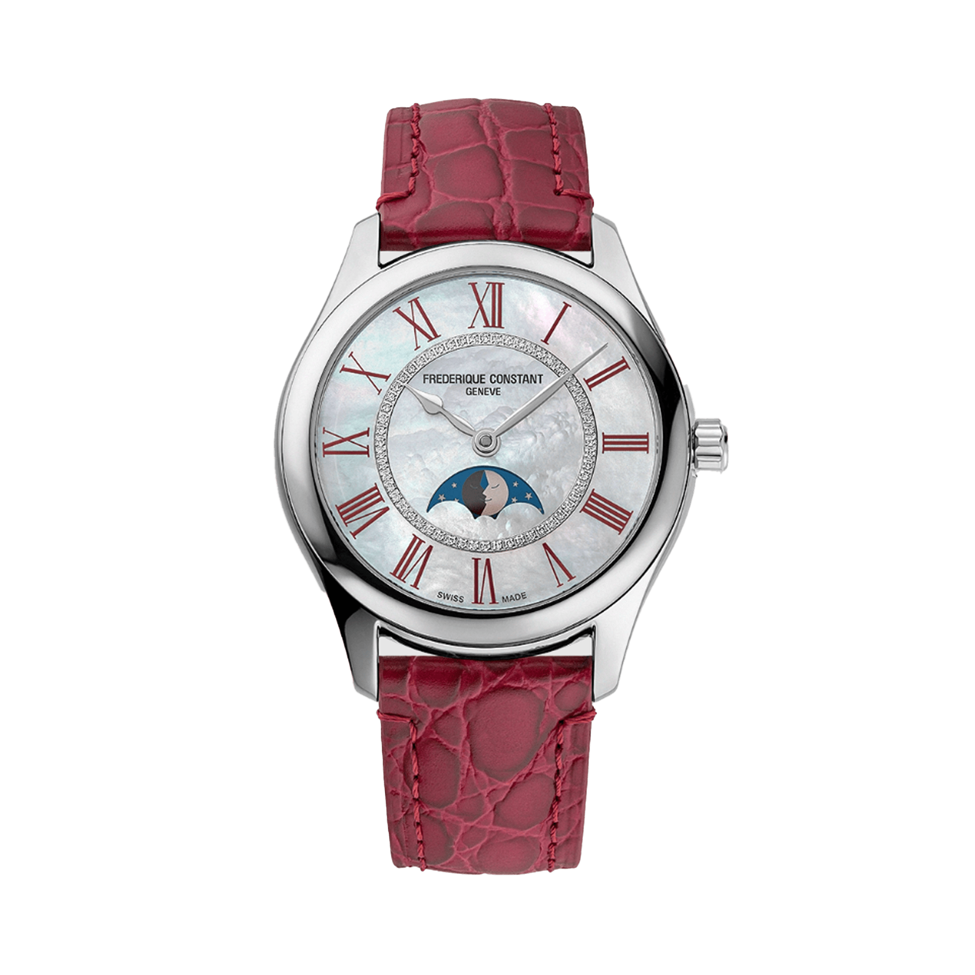 Frederique Constant 36mm Automatic Moonphase Watch FC-331MPWRD3B6