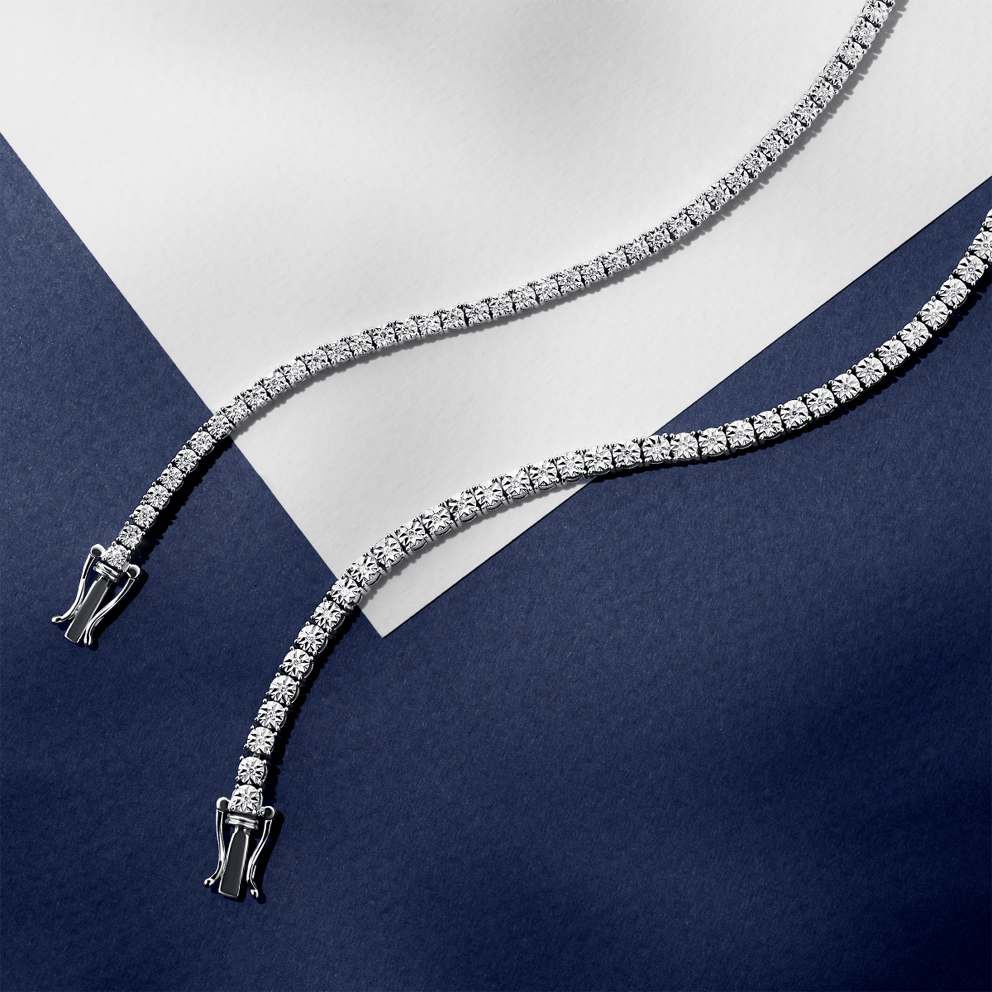 0.25ct TW Lab-Grown Diamond Tennis Bracelet in Sterling Silver