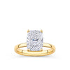 3.00ct TDW Cushion Cut Lab-Grown Diamond Engagement Ring in 18ct Yellow Gold
