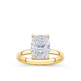 3.00ct TDW Cushion Cut Lab-Grown Diamond Engagement Ring in 18ct Yellow Gold