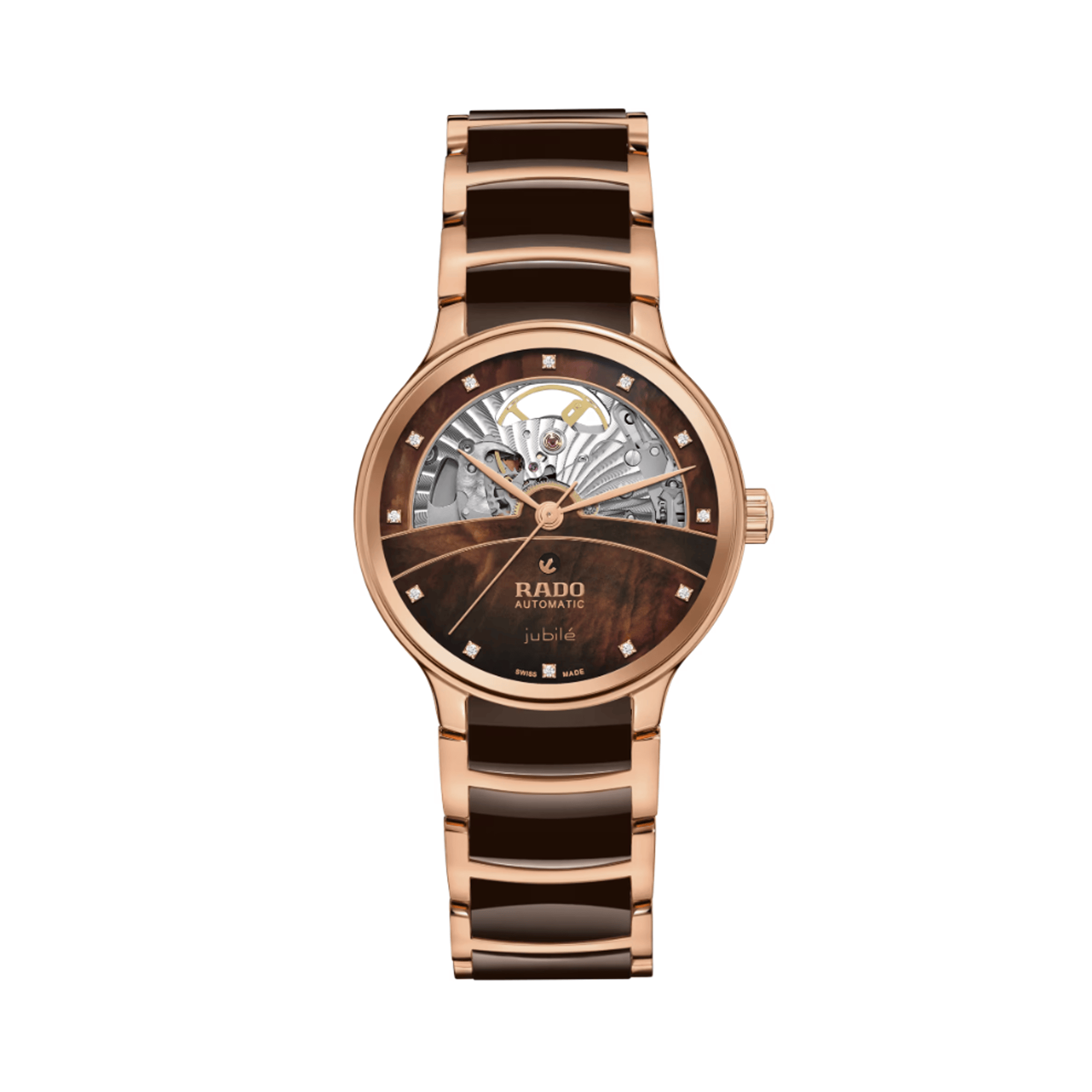 Rado Centrix Women's 35mm Ceramic & Rose PVD Automatic Watch R30 029 902