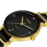 Rado Centrix Women's 35mm Ceramic & Yellow PVD Quartz Watch R30 039 712