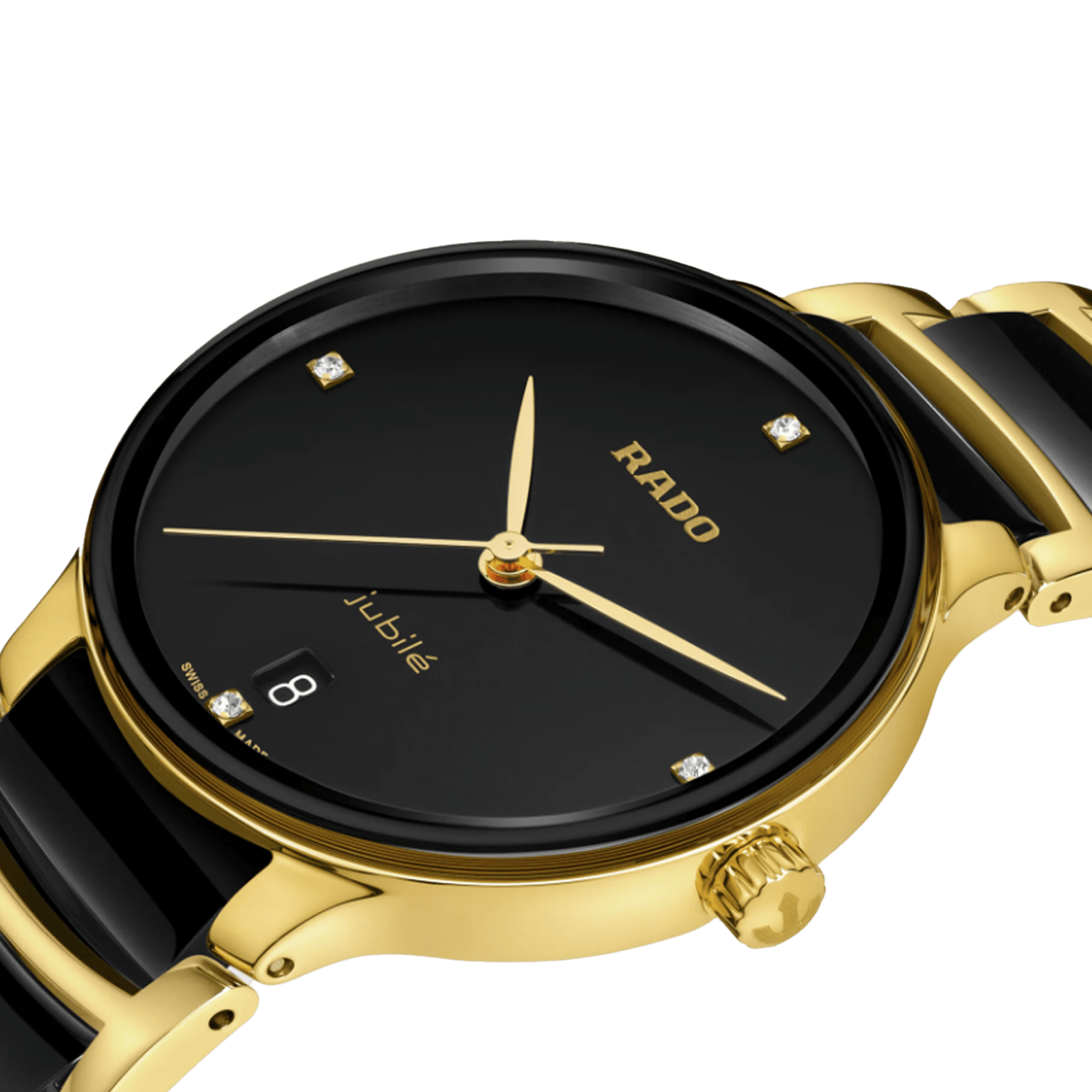 Rado Centrix Women's 35mm Ceramic & Yellow PVD Quartz Watch R30 039 712