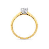 0.30ct TW Round Brilliant Cut Solitaire Ring in 18ct Yellow and White Gold