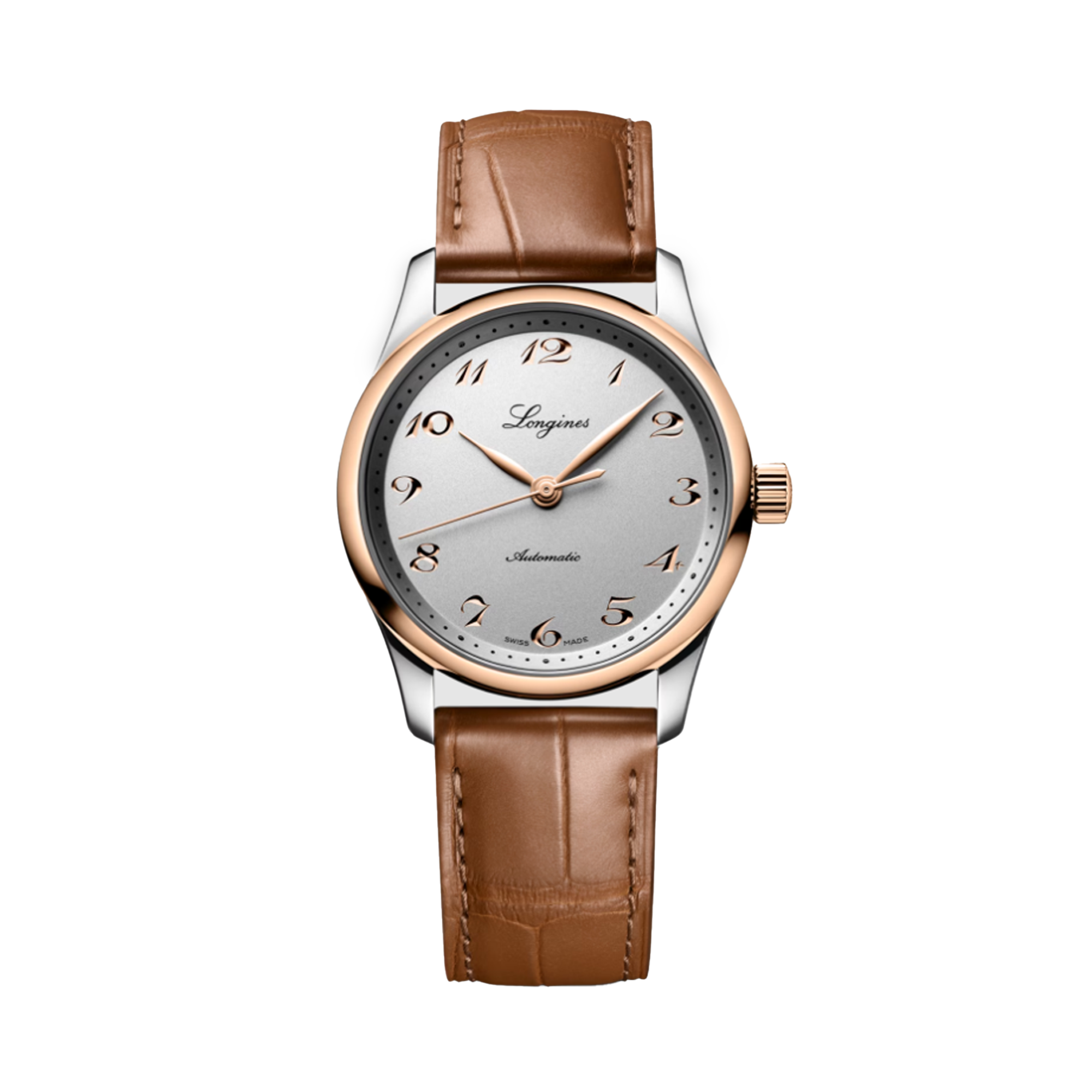 Longines Master Women's 34mm Stainless Steel & 18ct Rose Automatic Watch L2.357.5.70.2