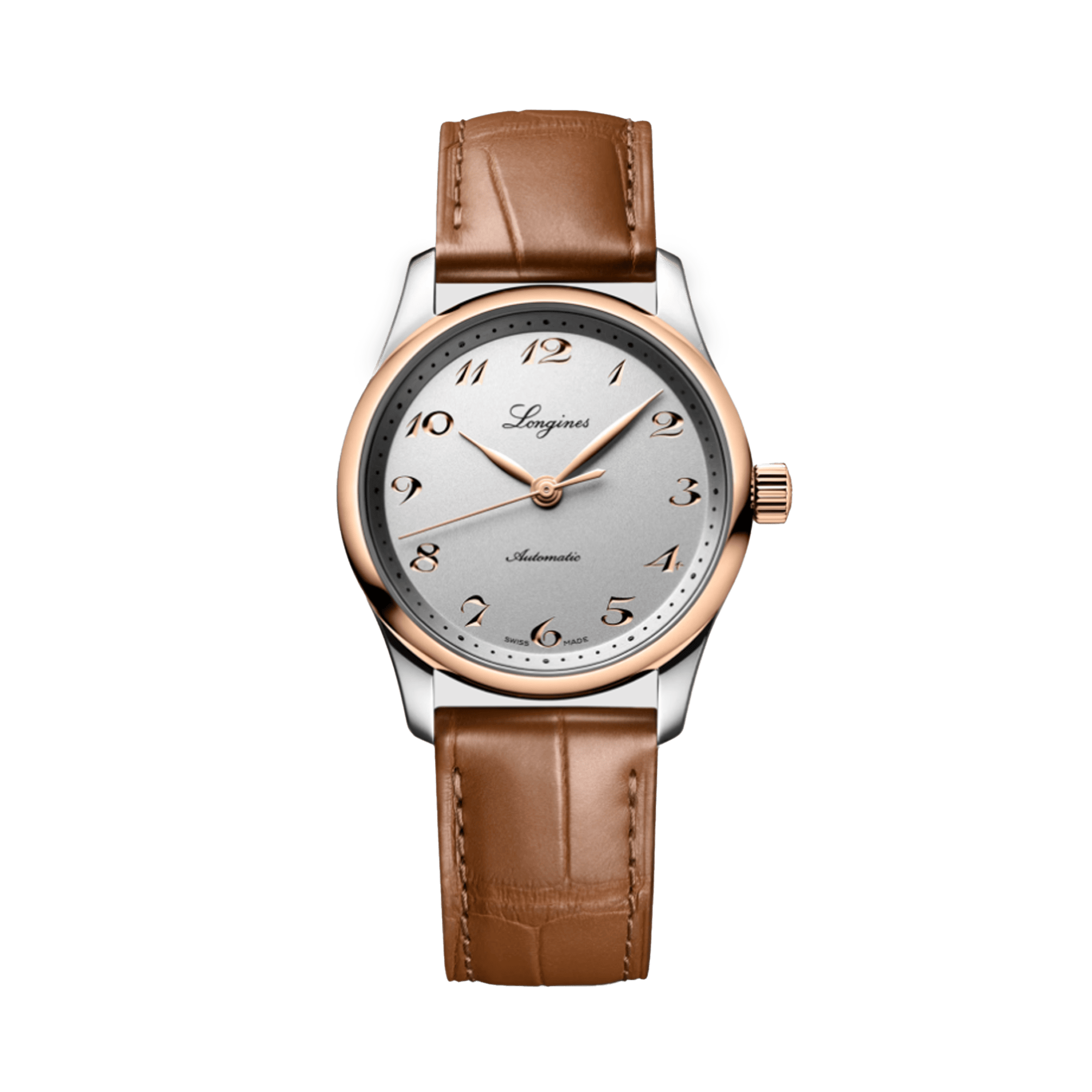 Longines Master Women's 34mm Stainless Steel & 18ct Rose Automatic Watch L2.357.5.70.2