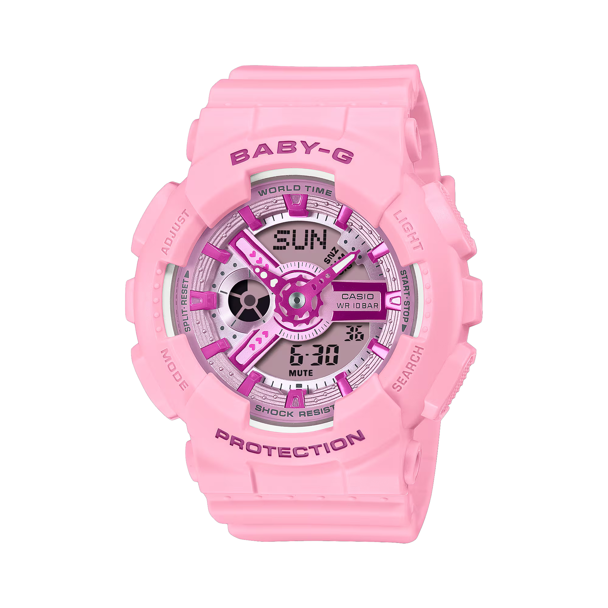 Casio G-SHOCK Women's Resin Analogue Digital Watch BA110YK-4AD
