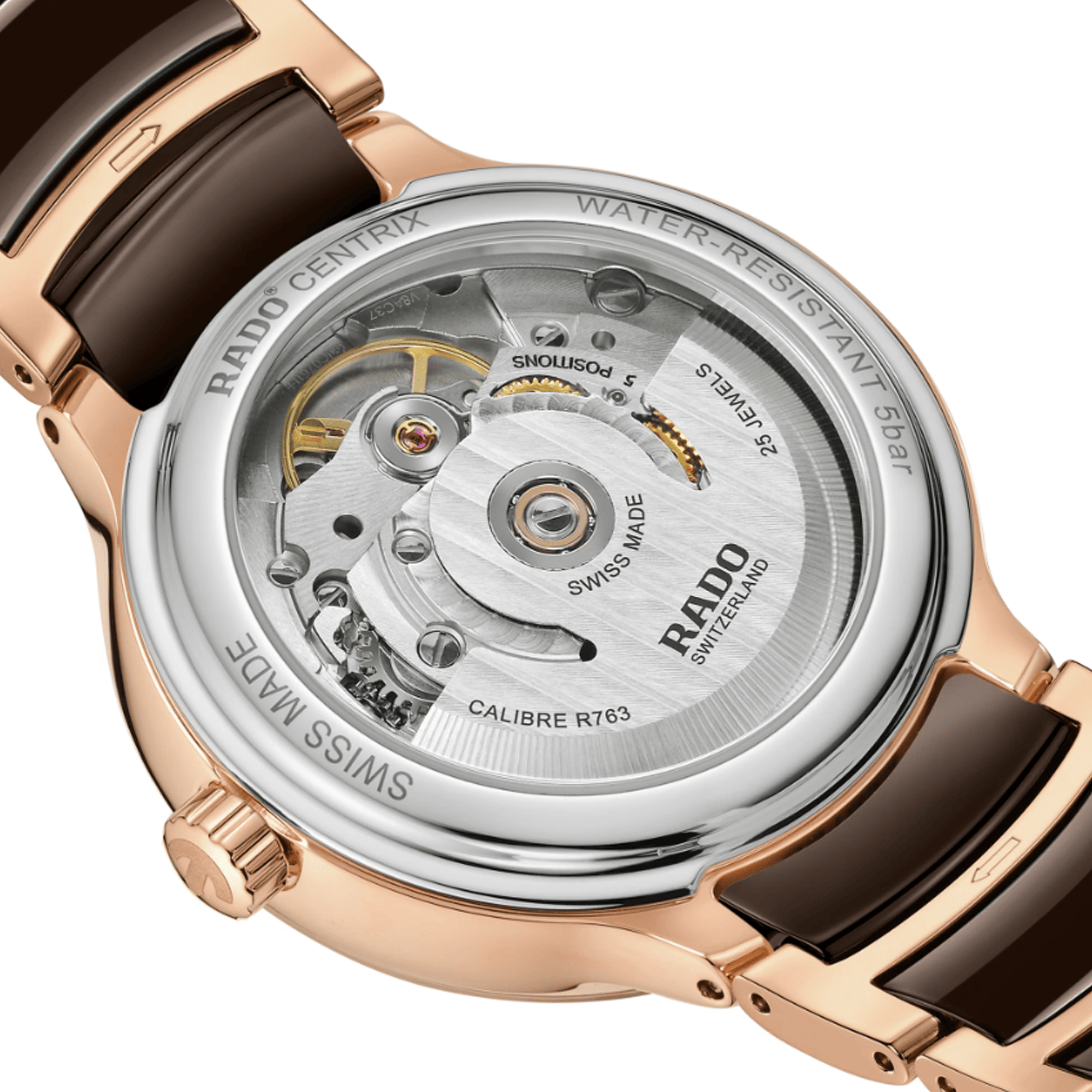 Rado Centrix Women's 35mm Automatic Ceramic & Rose PVD Watch R30 037 732