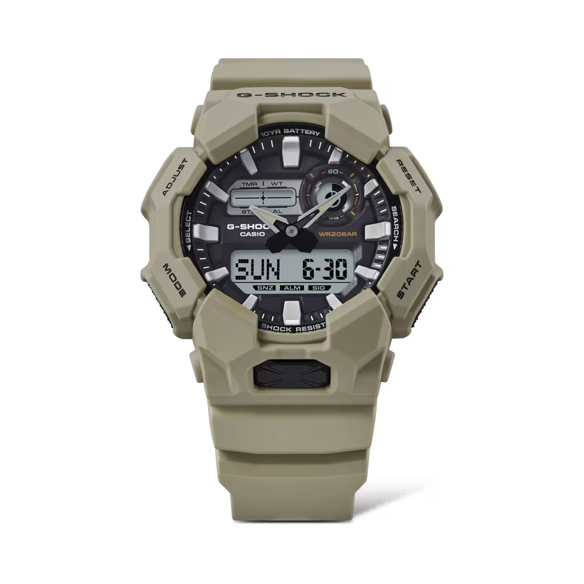 Casio G-SHOCK Men's Resin Analogue Digital Watch GA010-5AD