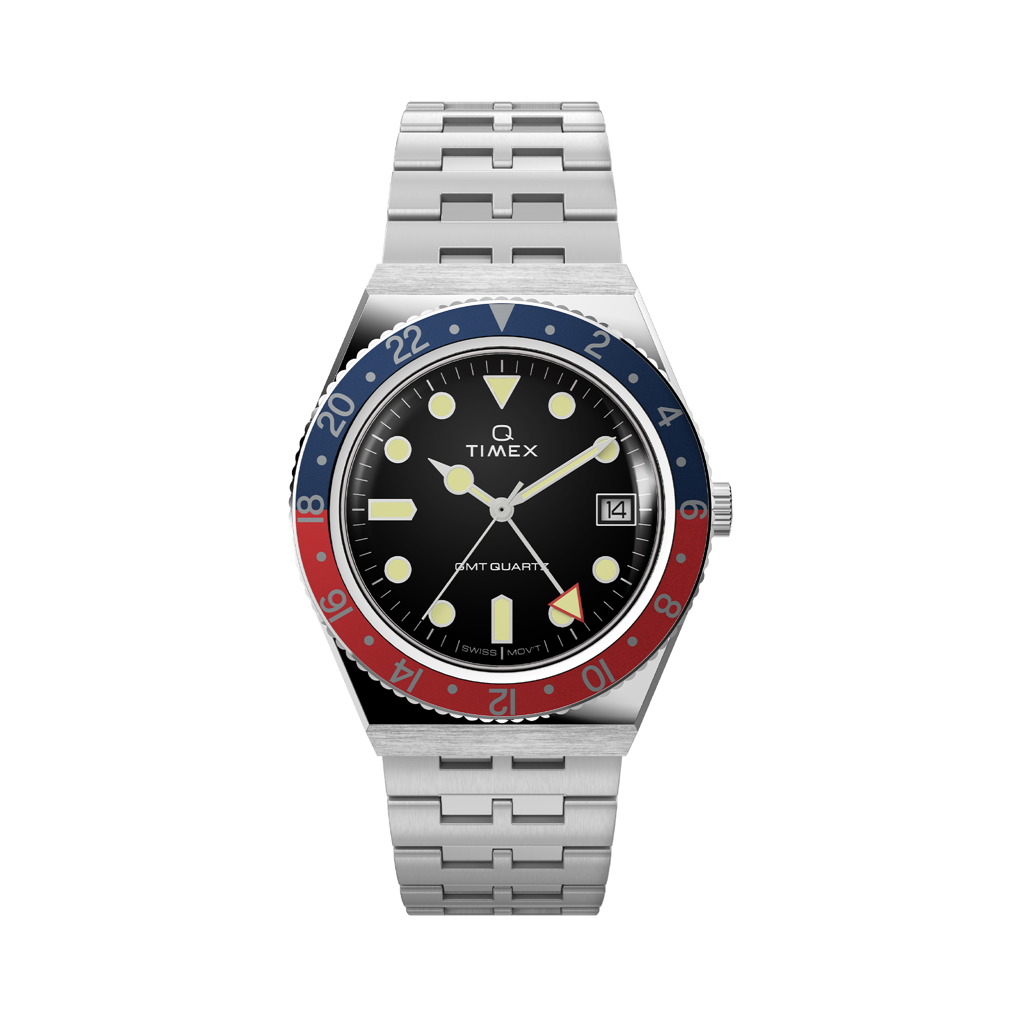 Timex Q Men's 38mm Quartz GMT Watch TW2V38000