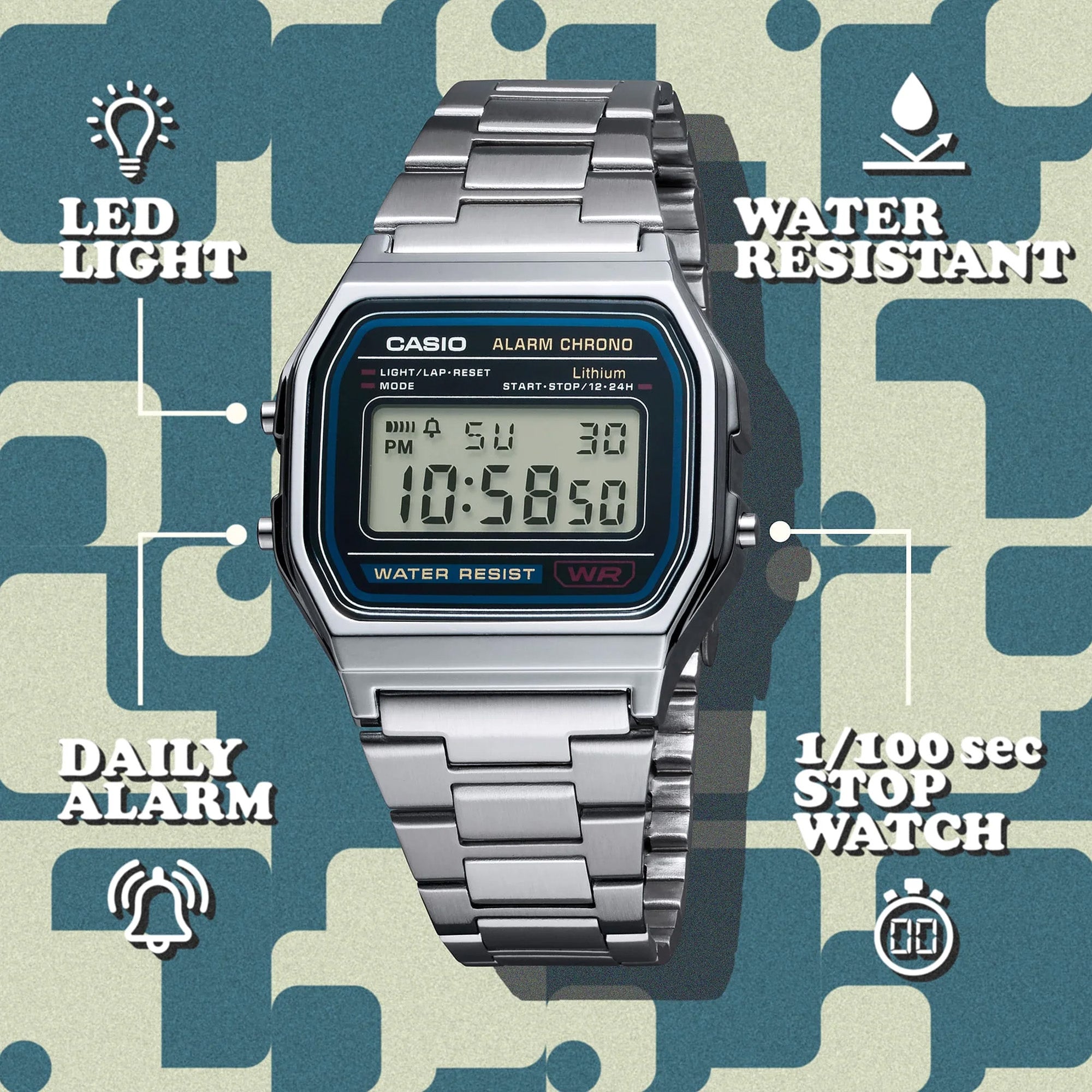 Casio Vintage Digital Watch A158WA-1A